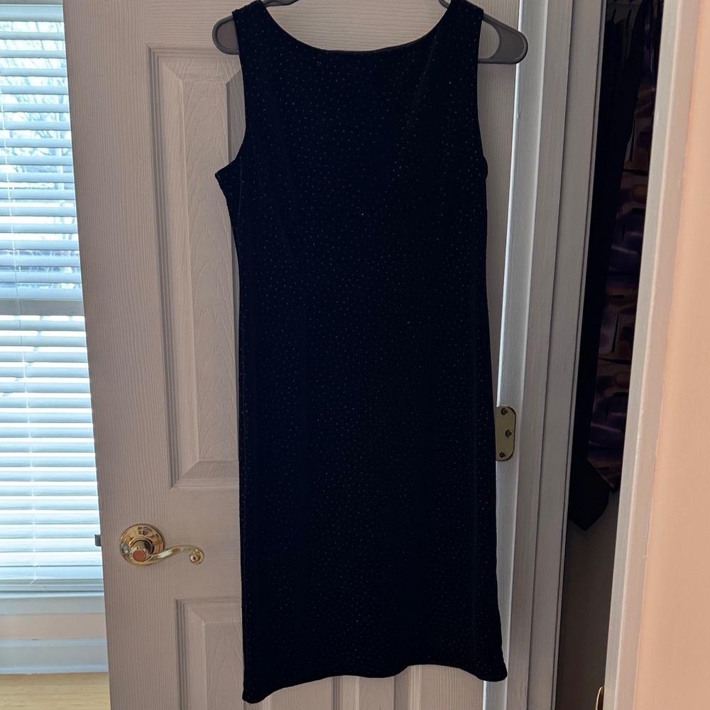 Liz Claiborne Black Sparkle Midi Dress